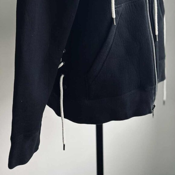 Craig Green Black Bonded Jersey Men's Zip Hoodie w/ Body & Hood Cording – EU M - Picture 9 of 11